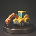 GRAPHENE Pull Back &amp; Press Go Construction Drill Truck Toy for Kids Movable &amp; Flexible Joints JCB Style Vehicle Car for Boys &amp; Girls Age 1-5 Birthday Gift (Pack of 1)