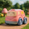 GRAPHENE Push N Go Fire Truck Toy Unbreakable Emergency Transport Vehicle Car with Light and Sound Gift for Baby Girls Boy 6 Month+ Kids Toddlers Toy Pull Back Car Random Designs Multicolor Pack of 1