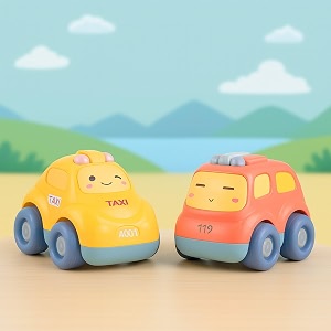 graphene pull back toys cars with light and sound for girls and boys toddler toy car for kids unbreakable pull back vehicles with cute face multicolor pack of 2 with random designs