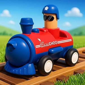 graphene push n go train engine toy friction powered car for baby unbreakable press and go durable transport 360 head rotation vehicles gifts for kids boys girls toddlers pack of 1 multicolor