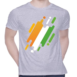 Graphic Printed T-Shirt for Unisex Indian Tricolor
