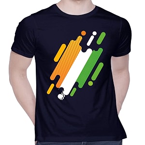 Graphic Printed T-Shirt for Unisex Indian Tricolor