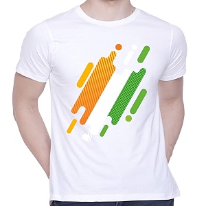 Graphic Printed T-Shirt for Unisex Indian Tricolor
