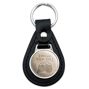 graphics amp more black leather personalized custom 1 line cat memorial keychain black one size