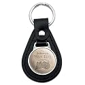 GRAPHICS & MORE Black Leather Personalized Custom 1 Line Cat Memorial Keychain, Black, One Size