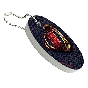 graphics amp more justice league movie superman logo floating keychain oval foam fishing boat buoy key float multi one size