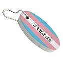 GRAPHICS & MORE Personalized Custom 1 Line Transgender Pride Flag Floating Keychain Oval Foam Fishing Boat Buoy Key Float, Multi, One Size
