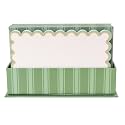 Graphique All Occasion Flat Notes, Pack of 50 Blank Index Cards with Envelopes &amp; Decorative Storage Box, Thick Cardstock Stationery Gift, Cottage Stripe, 5.625” x 3.5”