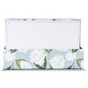 Graphique All Occasion Flat Notes, Pack of 50 Blank Index Cards with Envelopes &amp; Decorative Storage Box, Thick Cardstock Stationery Gift, White Hydrangeas, 5.625” x 3.5”