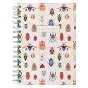 Graphique Beetles Hardbound Spiral Journal, 160 Ruled Pages Hard Cover Notebook, Diary, Lists, Record Month and Date, Premium Paper, 6” x 8”