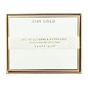 Graphique Flat Notes, “Stay Gold” Design - 15 Special Occasion Note Cards &amp; Envelopes With Pretty Gold Foil Trim and “Stay Gold” Message, 4.25" x 5.5" (DFN001)