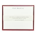 Graphique Flat Notes, “Stay Magical” Design - 15 Special Occasion Sleek Note Cards & Envelopes With Pretty Silver Trim and “Stay Magical” Message, 4.25" x 5.5" (DFN002)