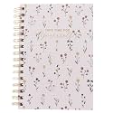 Graphique Hardbound Spiral Journal | Dainty Floral Design | Premium Paper | Notebook | Diary | Lists | Record Month and Date | Great Gift | 160 Ruled Pages | 6.25” x 8.25”