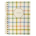 Graphique Plaid Hardbound Spiral Journal, 160 Ruled Pages Hard Cover Notebook, Diary, Lists, Record Month and Date, Premium Paper, 6” x 8”