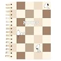 Graphique Snoopy Hardbound Spiral Journal, 160 Ruled Pages Hard Cover Notebook, Diary, Lists, Record Month and Date, Premium Paper, 6” x 8”