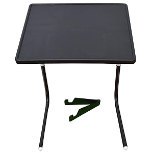 study tables for students laptop stand adjustable table foldable table work from home table  free mobile stand plastic- full black