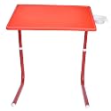 Table Foldable and Adjustable for Laptop and Study with Cup Holder (Standard, Red)