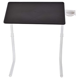 table for laptop study multi utility purpous with cup holder standard black white legs