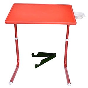 table multi purpous portable and adjustable utility table with cup holder for laptopstudydinner standard red