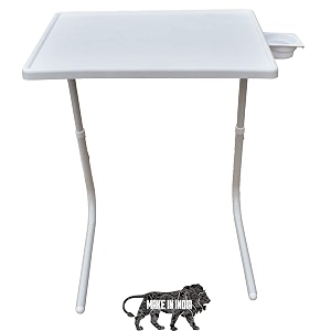 table multi purpous portable and adjustable utility table with cup holder for laptopstudyeating plastic