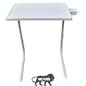 Table Multi Purpous Portable and Adjustable Utility Table with Cup Holder for Laptop,Study,Eating (Plastic)