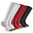 GRAPMKTG 3 Pack Soccer Baseball Softball Socks for Youth Women and Men Knee High Football Socks for Boys Girls