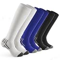 GRAPMKTG 3 Pack Soccer Baseball Softball Socks for Youth Women and Men Knee High Football Socks for Boys Girls