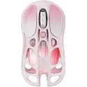 GravaStar Mercury M1 Pro Wireless Gaming Mouse, Lightweight Magnesium Alloy, 26,000 DPI, PAW3395DM Sensor, 5 Programmable Buttons, Support Wired/2.4GHz/BT, Up to 200 Hours Battery Life (Gradient Pink)