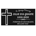 Grave Markers for Cemetery for Humans,Personalized Headstones for Graves,Memorial Plaques for Indoor & Outdoor,Garden Memorial Stone for Loved Ones (Cross)