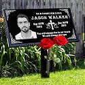 Grave Markers for Cemetery for Humans with Photo, 12x6 Tombstones for Graves Stone Temporary Headstones for Graves Waterproof, Natural Granite Memorial Garden Stones, Memorial Plaque for Outdoor/Indoors Decorations