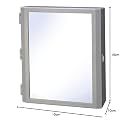 GRAZIA 3 Layer Bathroom Shelves | Storage Organiser | Single Door | Storage for Medicine, Makeup, Toiletries 44 x 52 x 12 cm, White