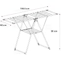 GRAZIA Carbon Steel Foldable Cloth Drying Stand | Heavy-Duty &amp; Space-Saving Laundry Dryer for Indoor &amp; Outdoor Use | Sturdy, Adjustable &amp; Portable (156.5 x 62 x 99 cm, Blue)