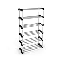 GRAZIA 6-Layer Multipurpose Shoe Rack (Black) | Portable PVC &amp; Plastic Shoe Stand for Home | Easy-to-Assemble Footwear Organizer for Bedroom, Entryway &amp; Living Room | Durable Storage Rack