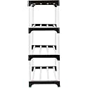 GRAZIA 4-Tier Folding Shoe Rack (Black) | Multi-Purpose Plastic Shoe Stand for Home | Space-Saving Footwear Organizer for Bedroom & Entryway | Portable Book Shelf & Storage Rack