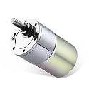 DC 24V 5RPM Gear Motor High Torque Electric Micro Speed Reduction Geared Motor Eccentric Output Shaft 37mm Diameter Gearbox