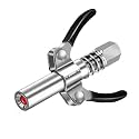 Grease Gun Coupler Grease Gun Fittings Grease Gun Tip Quick Lock and Release Lube Dual Handle Heavy Duty Grease Nozzle Coupler, Compatible With all Grease Guns 1/8" Npt ends Accessories 12000 PSI