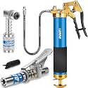 Grease Gun Kit: 8000 PSI Grease Gun, 0.53" Coupler & 90° Adapter