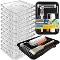 Great Andrew 15 Pcs Paint Tray Set, 9 Inch Plastic Paint Tray with Liners