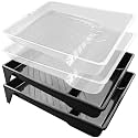 Great Andrew 4-Pack 9-Inch Paint Tray Liners, 2 Paint Trays with 2 Liners