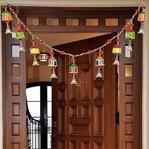 great art torans for entrance door home decoration mandir decor with hanging door decoration items weddinghandicraft and office decor latest bandarwal festive diwalilength 36 inch-style-5