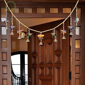 great art torans for entrance door home decoration mandir decor with hanging door decoration items weddinghandicraft and office decor latest bandarwal festive diwalilength 36 inch-style-3