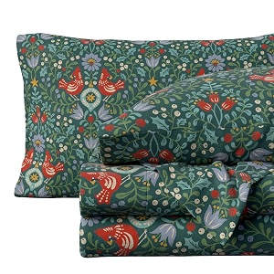 Great Bay Home Christmas Flannel Sheet Set