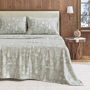 Great Bay Home Flannel Sheet Set Twin