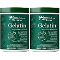 Great Lakes Wellness Beef Gelatin Powder for Culinary Needs - Perfect for Gummies, Marshmallows, Desserts and more - Unflavored - Grass-Fed, Kosher, Keto, Non-GMO 16 oz (Pack of 2)