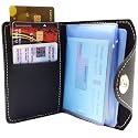 Pack of 1 Leather Credit Card Holder/Business Card Holder/ATM Card Holder for Men-10 Leafs Slot Holds Upto 20 Cards with 3 Pocket for Small Cards and 1 Side Pocket for Money(Black)