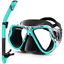 Greatever Snorkeling Gear for Adults Kids, Dry Snorkel Mask Set Anti-Fog