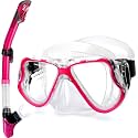 Greatever Snorkeling Gear for Adults Kids, Dry Snorkel Mask Set Anti-Fog