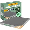 Greaton, 4.5” Full Box Spring Only for Full Size Bed – Amish-Made in The USA – Solid Wood Mattress Foundation with Stable &amp; Quiet Support – Flat-Packed &amp; Easy Assembly