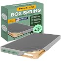 Greaton, 4.5” Twin XL Box Spring Only for Twin XL Size Bed – Amish-Made in The USA – Solid Wood Mattress Foundation with Stable &amp; Quiet Support – Flat-Packed &amp; Easy Assembly