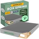 Greaton, 8” Queen Box Spring Only for Queen Size Bed – Amish-Made in The USA – Solid Wood Mattress Foundation with Stable &amp; Quiet Support – Flat-Packed &amp; Easy Assembly